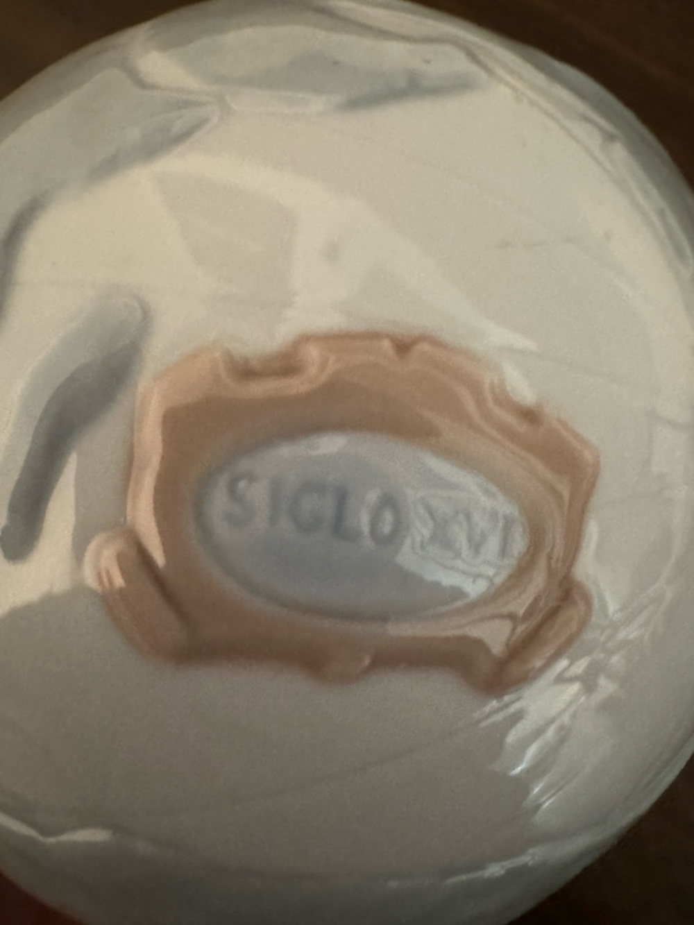 Vintage Lladró porcelain world globe paperweight, 1994 (Daísa mark) blue - Picture 8 of 11